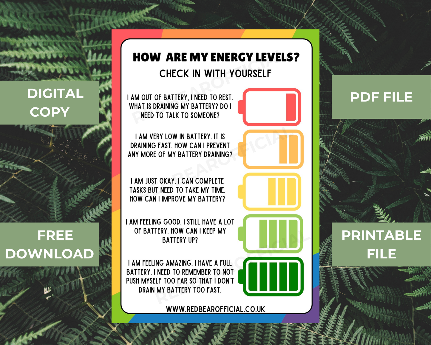 How are my energy levels? | FREE DIGITAL DOWNLOAD