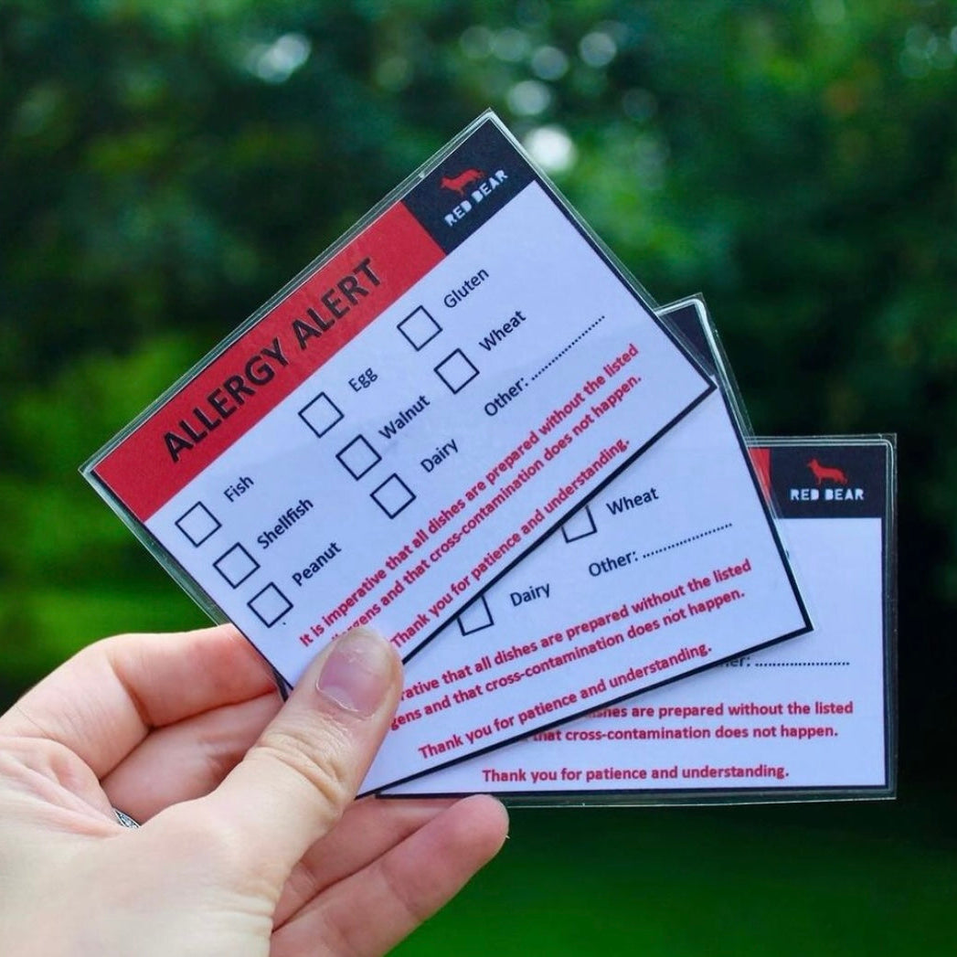 Allergy Alert non-verbal communication card