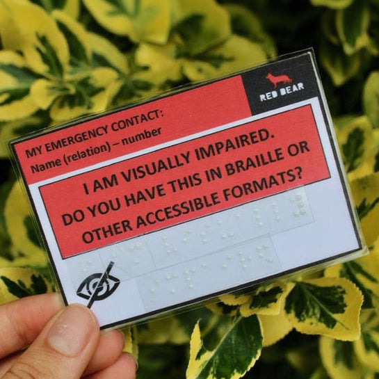 Do you have this in braille or other accessible formats? communication card