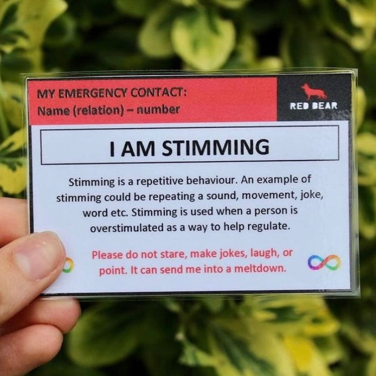 I am stimming non-verbal autism communication card