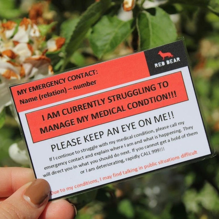I am struggling to manage my medical condition alert/communication card