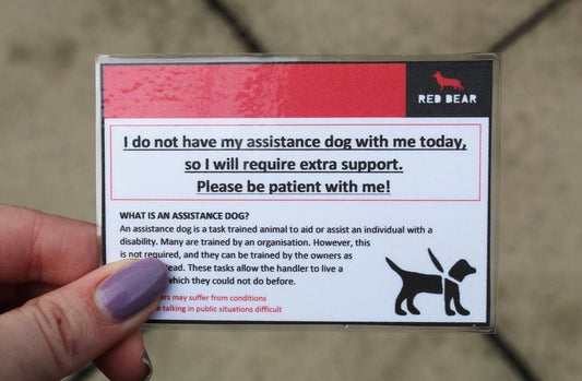 I do not have my working dog with me communication card