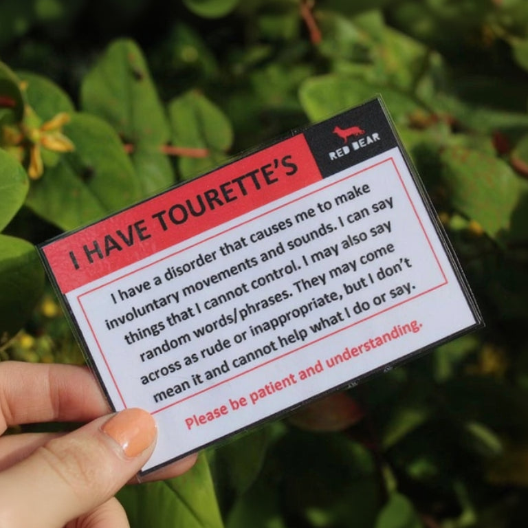 I have Tourette's alert card