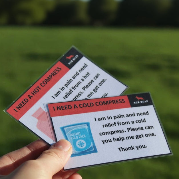 I need a cold/hot compress communication card