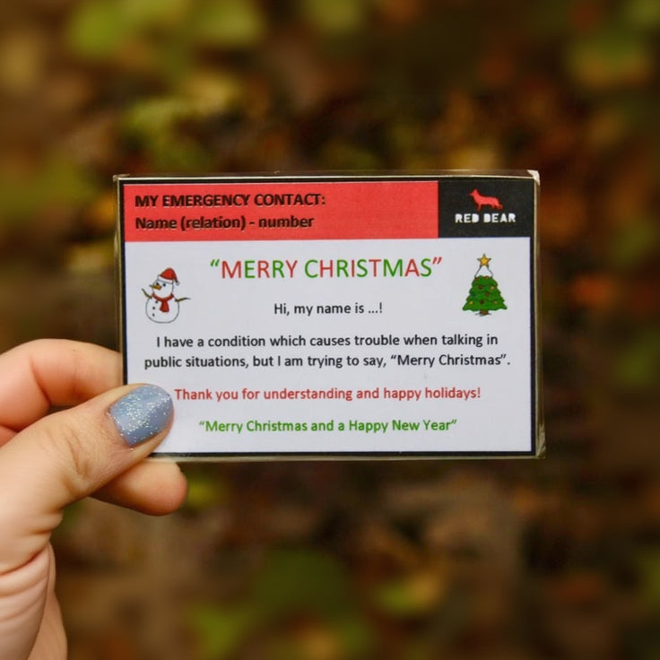 Merry Christmas non-verbal communication card