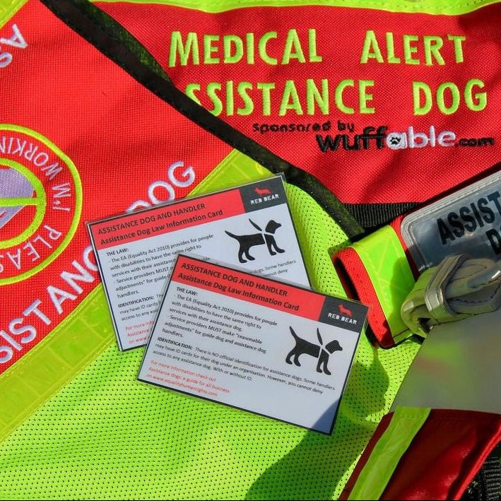 Working dog law explanation and communication card