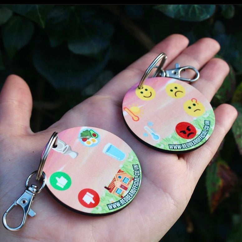 Non-verbal symbol communication keyring/keychain