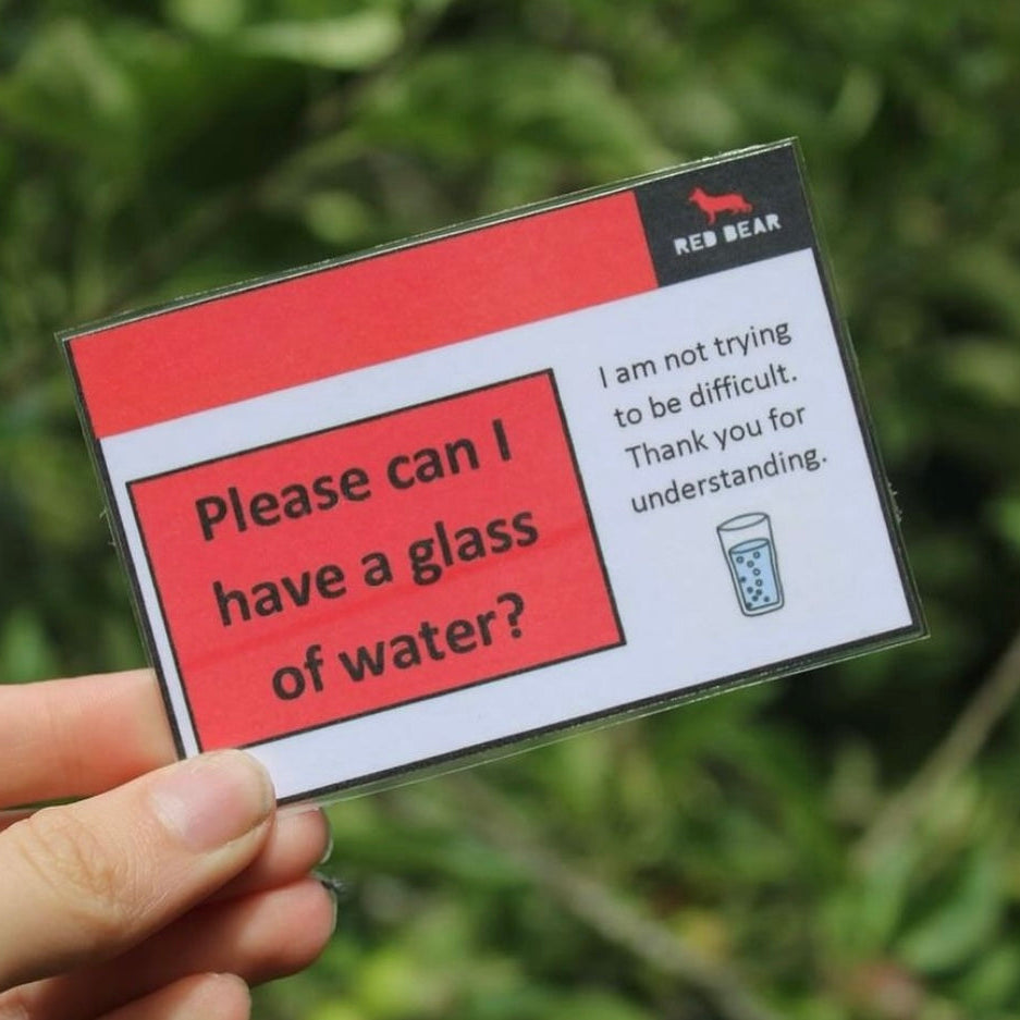 Please can I have a glass of water? Communication card