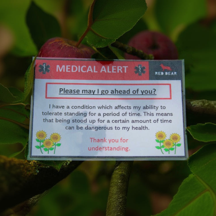 Please may I go ahead of you? Medical alert communication card