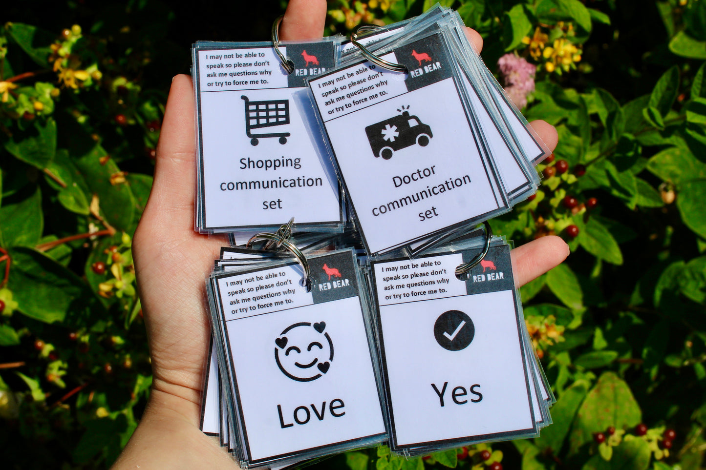 4 pack communication card/non-verbal set bundle