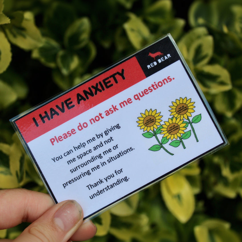 I have anxiety non-verbal communication card