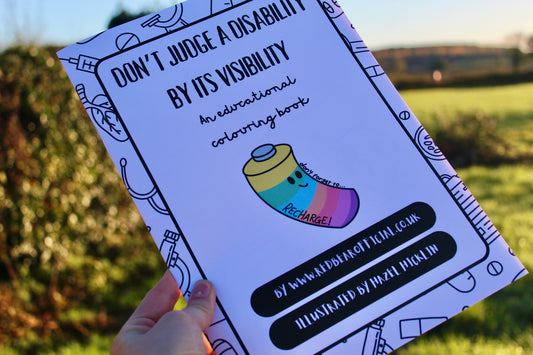 A4 Don't Judge A Disability By Its Visibility | Educational Colouring Book