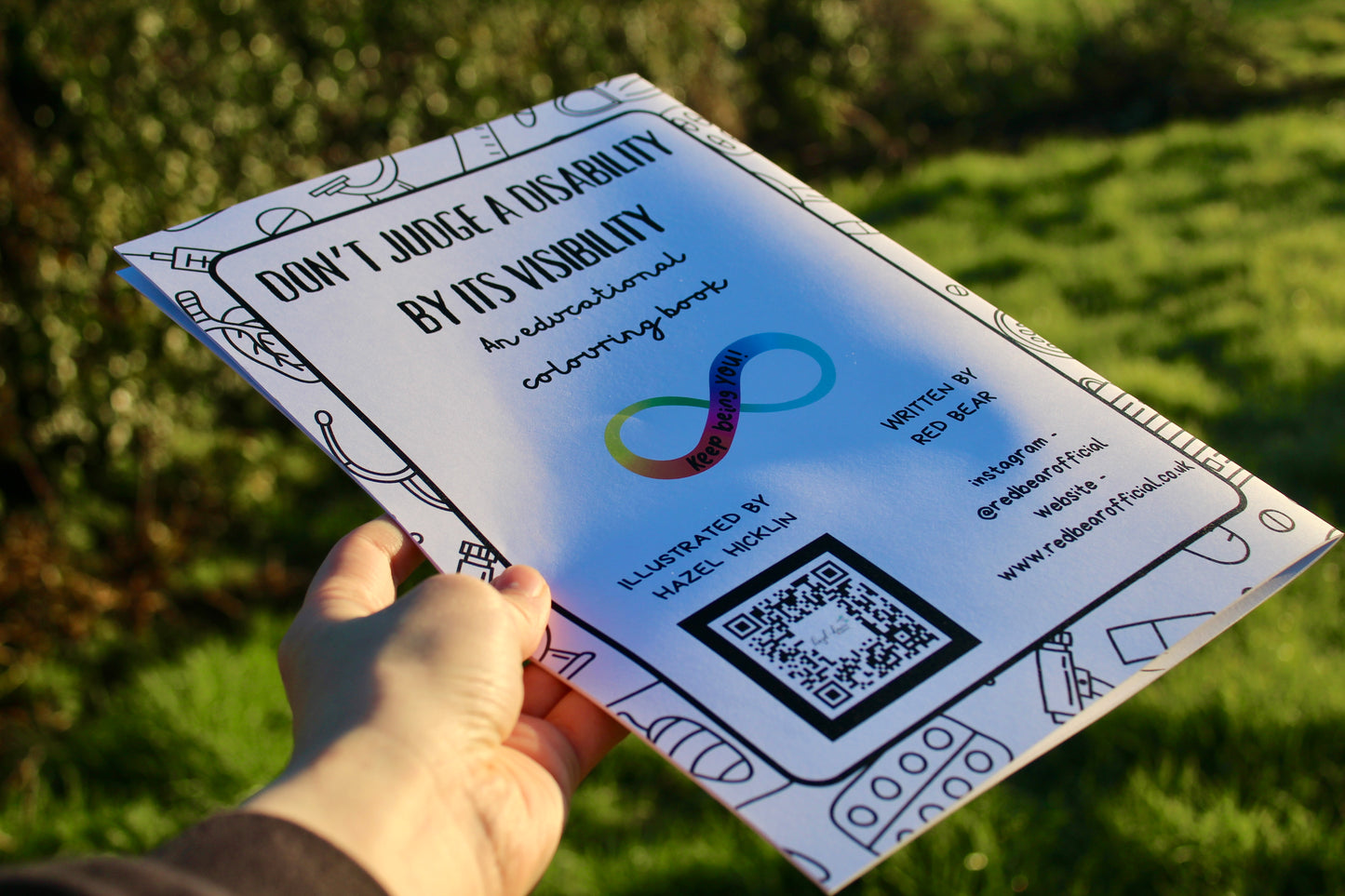 A4 Don't Judge A Disability By Its Visibility | Educational Colouring Book
