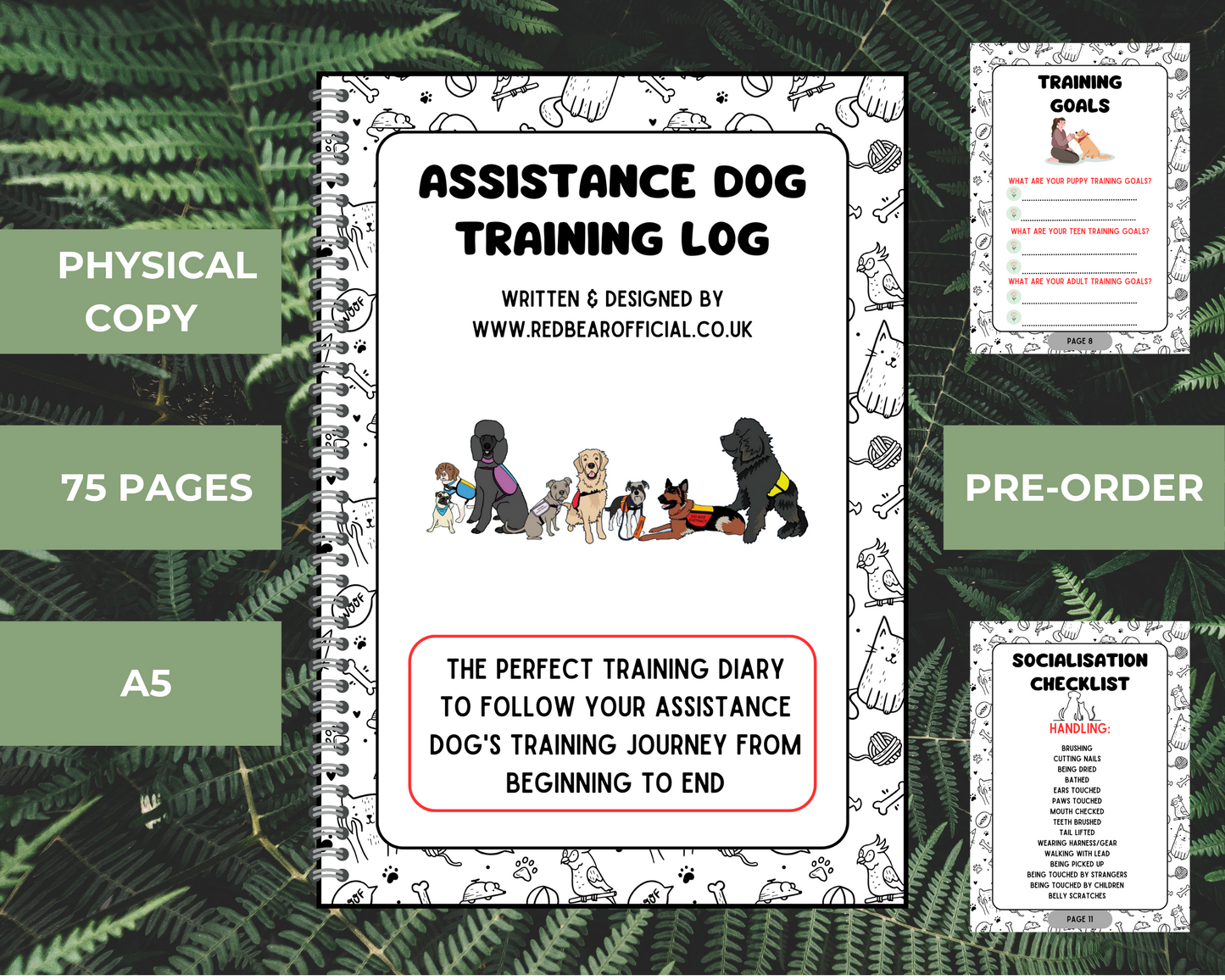 Working Dog Training Log | Journal | Diary | DIGITAL DOWNLOAD