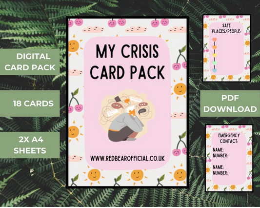 My crisis card pack / mental health crisis / disabilities / chronic illness