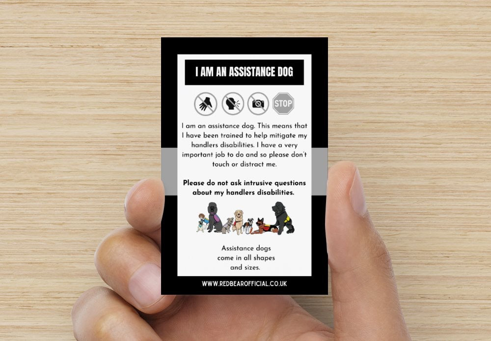 BULK ORDER UK assistance dog law cards