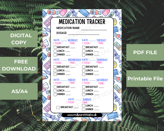 Medication Tracker | FREE DIGITAL DOWNLOAD