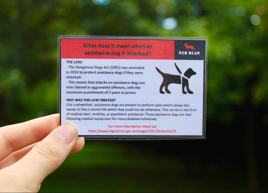 Attacking an assistance dog law card