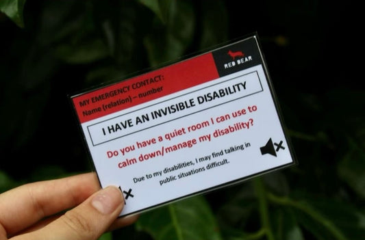 Do you have a quiet room I can use to calm down/manage my disability? communication card