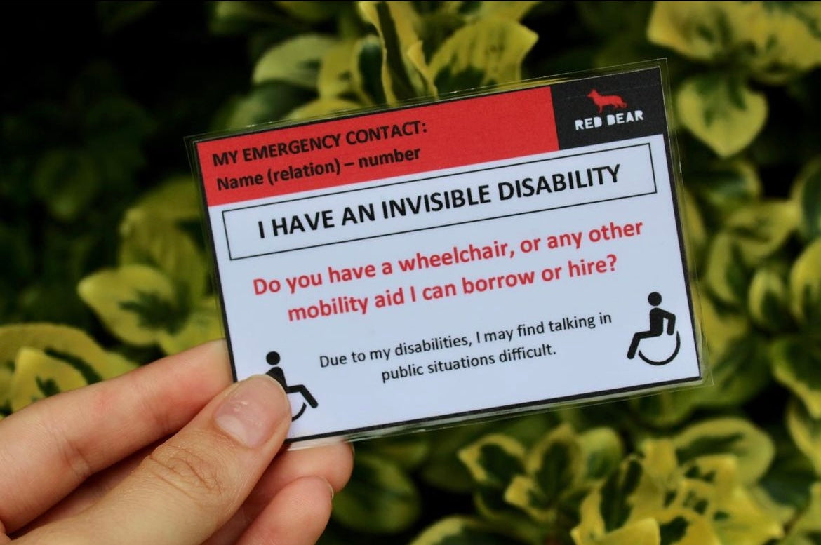 Do you have a wheelchair or mobility aid for hire? Communication card