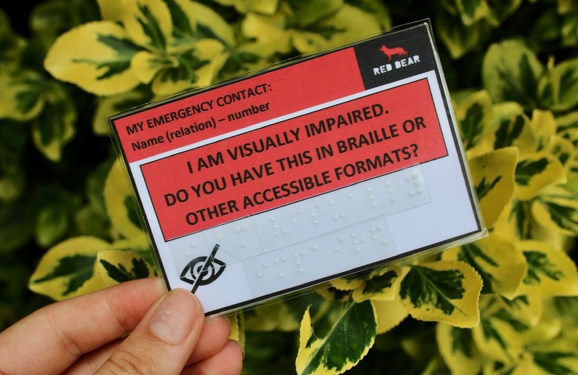 Do you have this in braille or other accessible formats? communication card