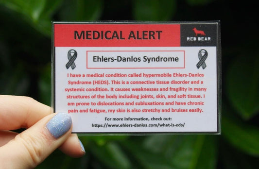 HEDS (Hypermobile Ehlers-Danlos Syndrome) medical alert/communication card