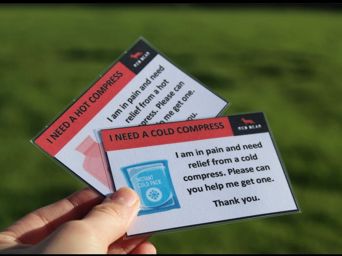 I need a cold/hot compress communication card