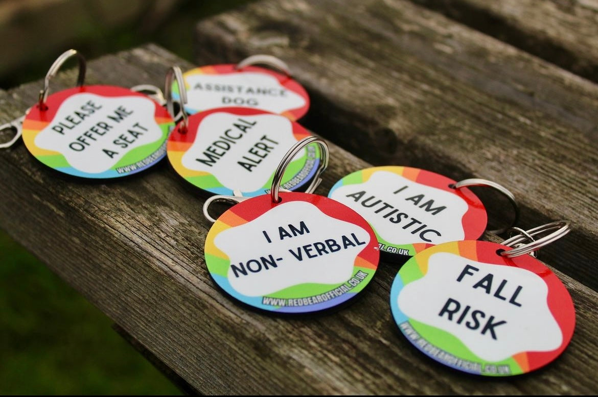 Medical alert | Disability awareness | Non-verbal rainbow keyring