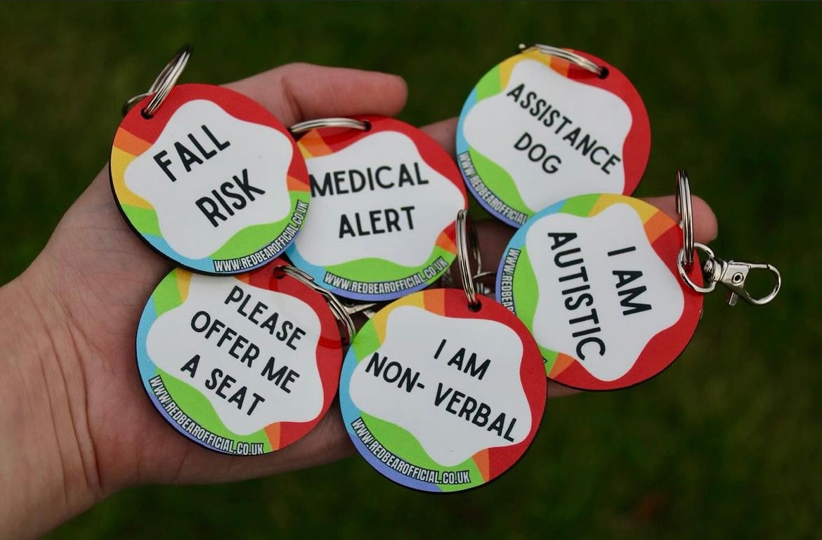 Medical alert | Disability awareness | Non-verbal rainbow keyring