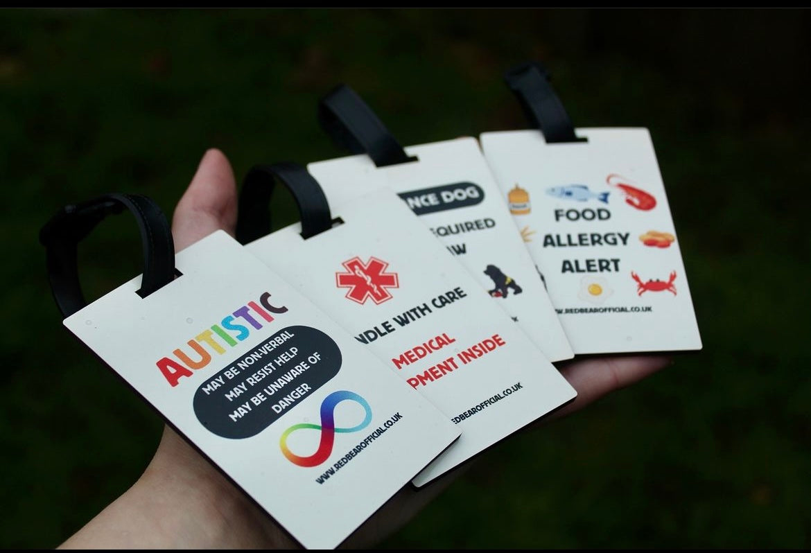 Medical equipment | Autistic | Allergy Alert | Working Dog luggage tag / bag tag