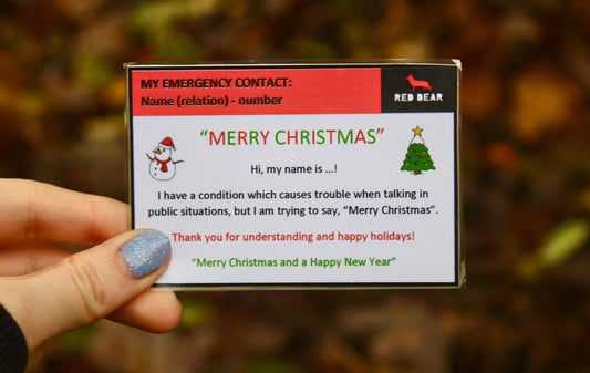 Merry Christmas non-verbal communication card