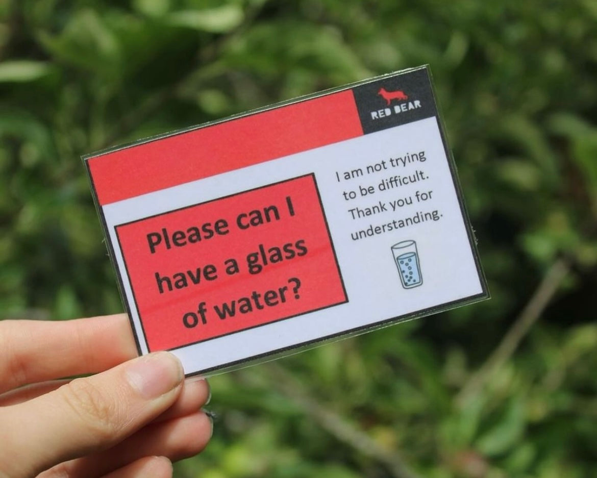 Please can I have a glass of water? Communication card