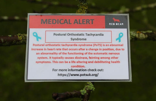 PoTS (Postural Orthostatic Tachycardia Syndrome) medical alert/communication card