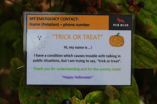 Trick or Treat Halloween non-verbal communication card