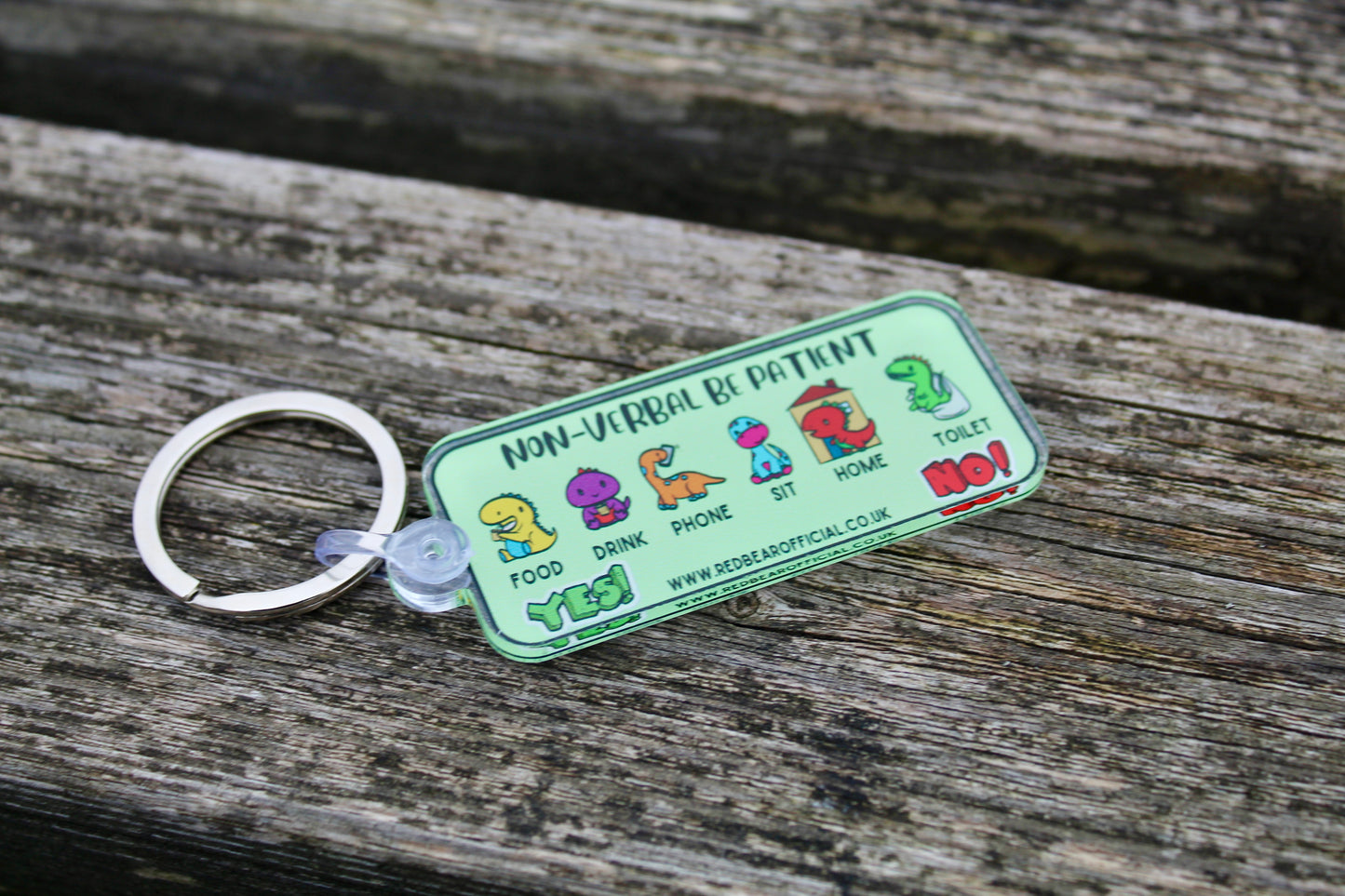 Non-verbal dinosaur themed keychain for Autism | Anxiety | learning disabilities