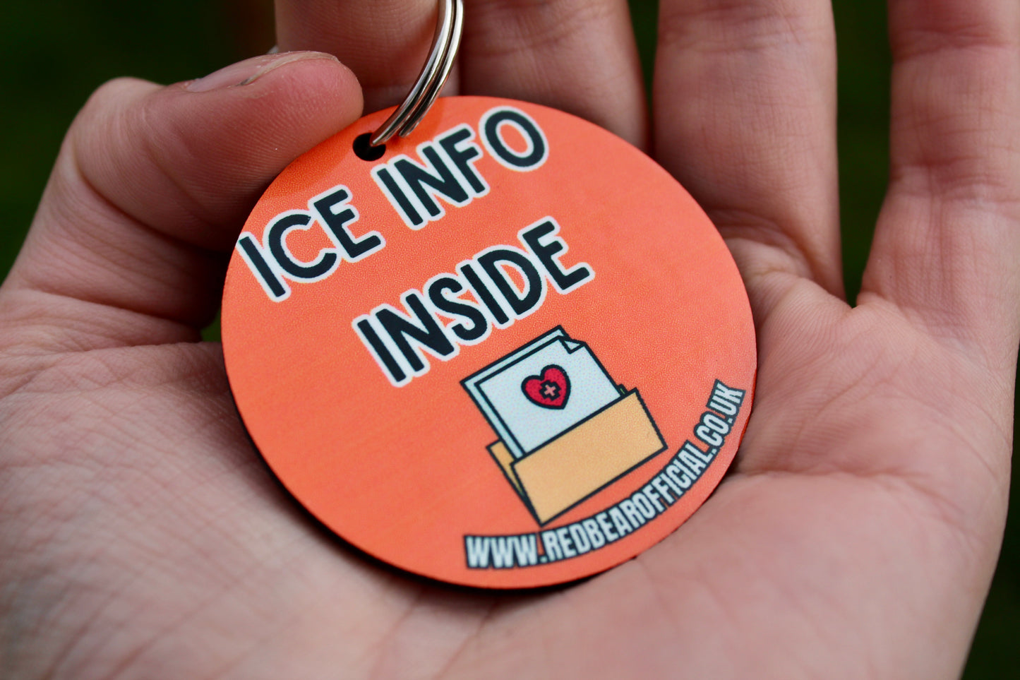 Inhaler inside | Food allergy | Epi-Pen inside | Meds inside emergency medical alert keychain