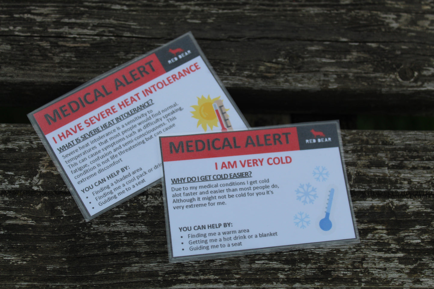 I get cold easily | Communication Card/Alert