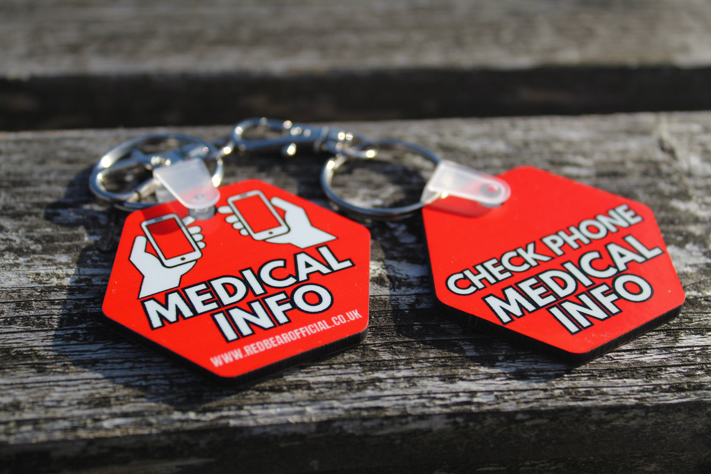 Medical Alert | Emergency Information Keyring | Check Mobile Device | Medical Equipment In Bag