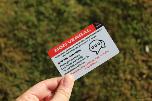 Non verbal communication card | Metal card | How can you help