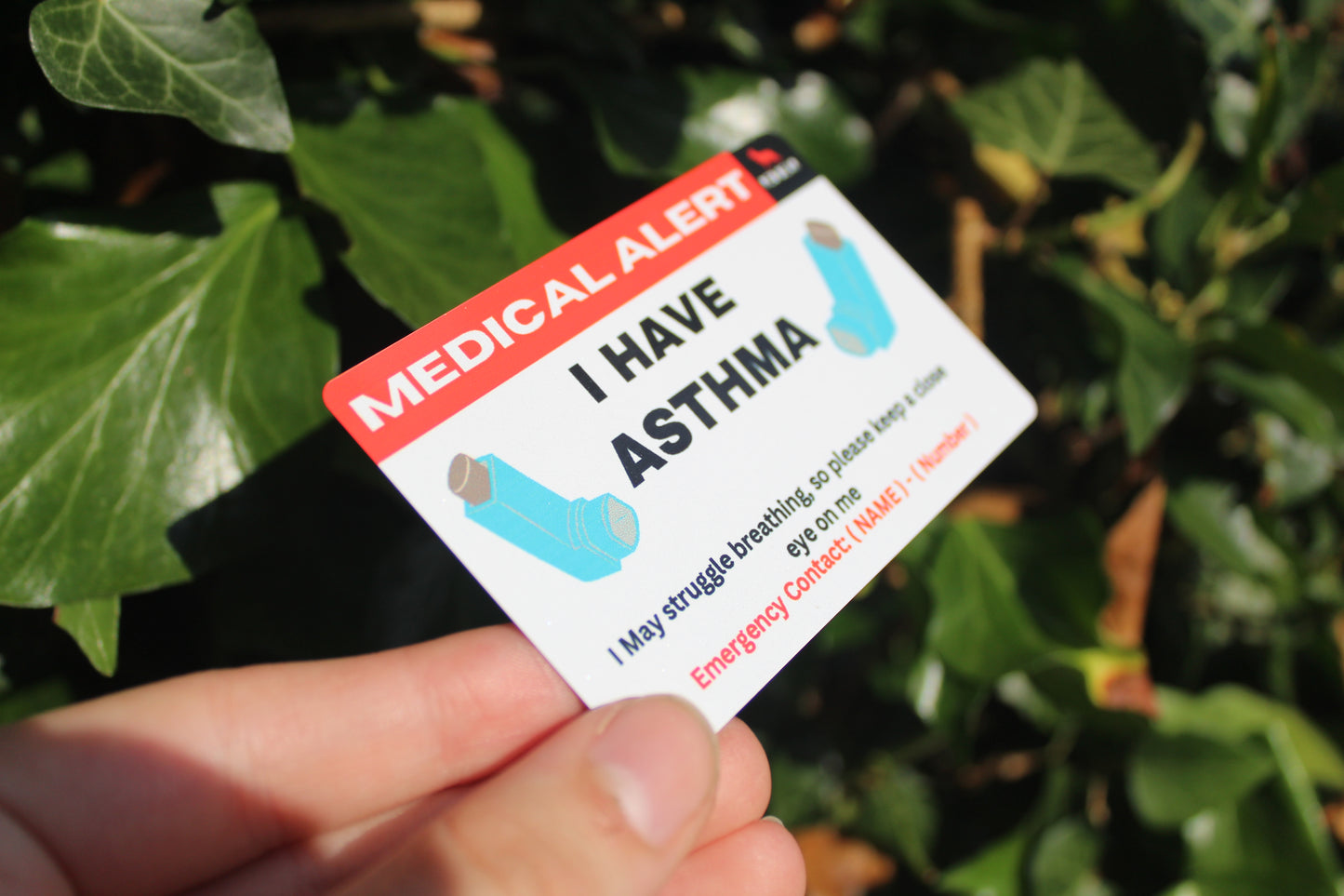 Asthma communication card | non verbal | Struggle to breath