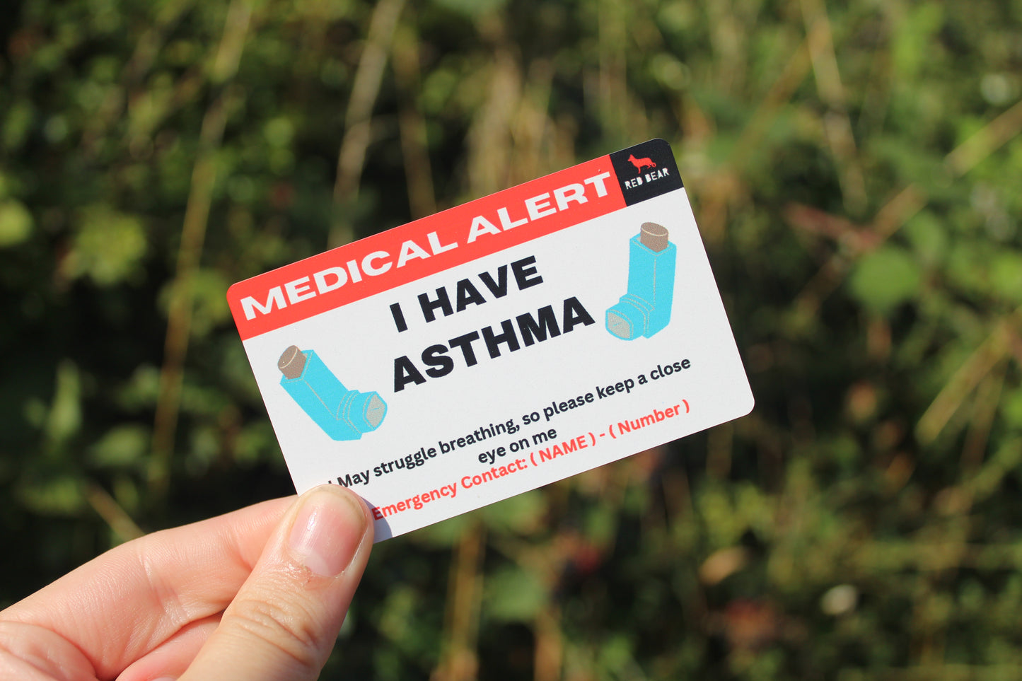 Asthma communication card | non verbal | Struggle to breath