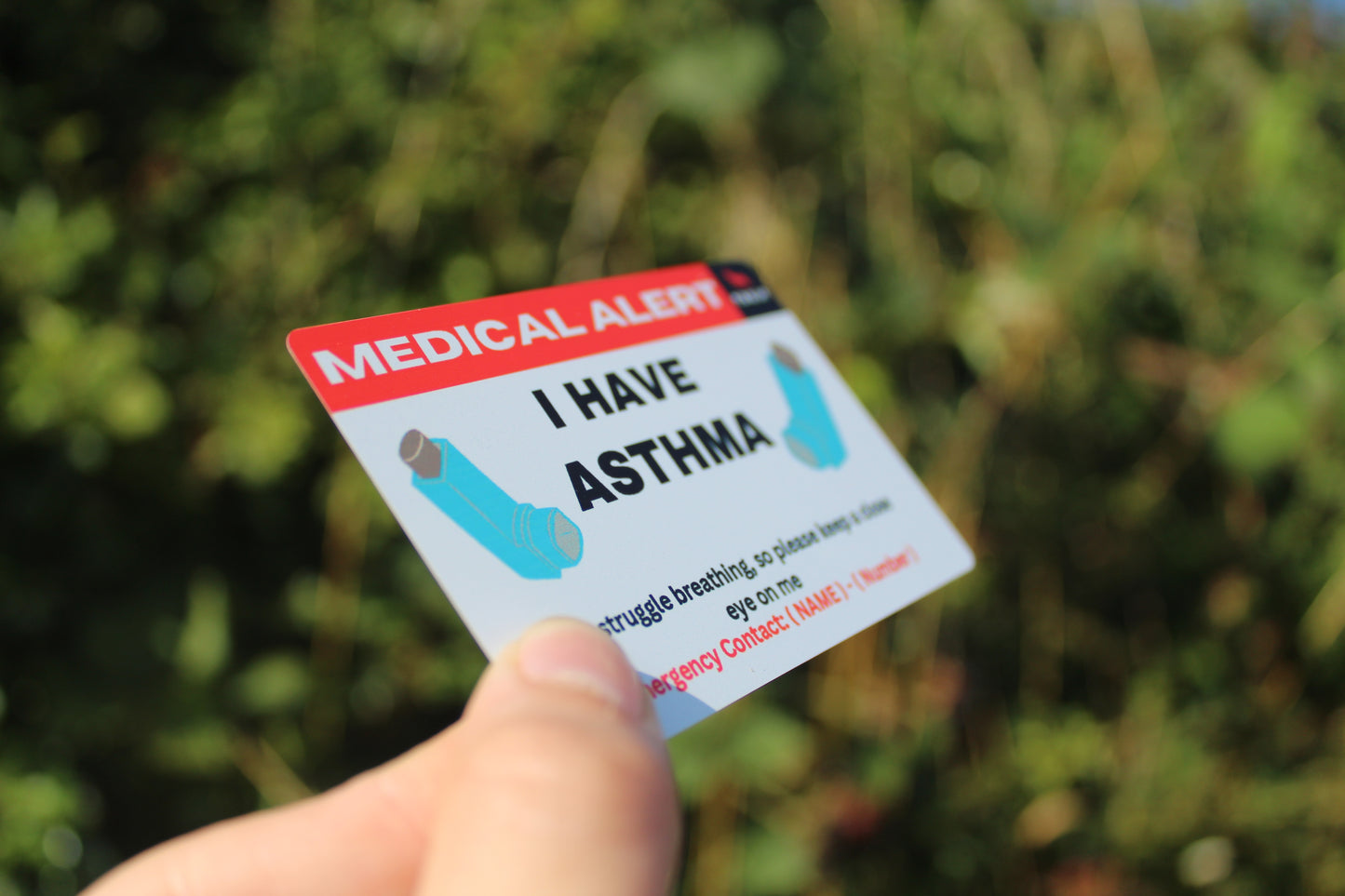 Asthma communication card | non verbal | Struggle to breath