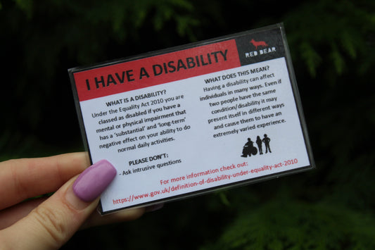 I have a disability alert and communication card